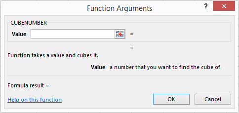 Function Arguments Dialog Box