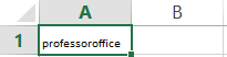 Excel cell with properly fitted text after applying shrink to fit feature